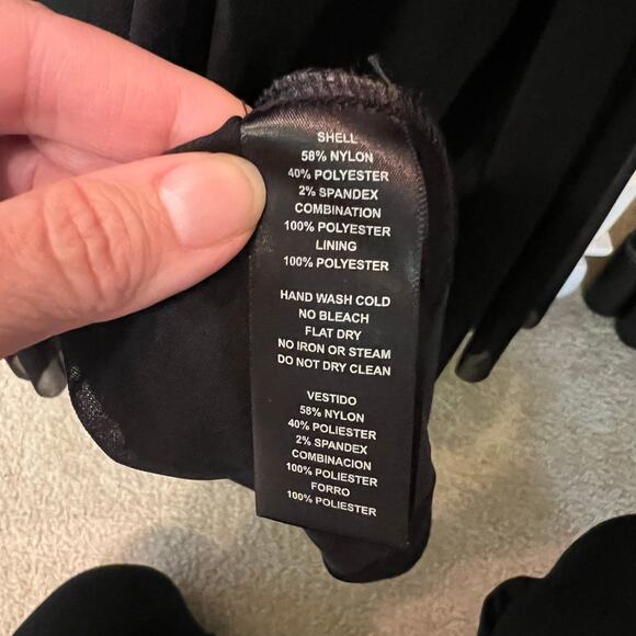 Jessica Howard Black & Tan Lace Cocktail Dress Plus Size 16 EUC Wedding Event - Picture 8 of 8